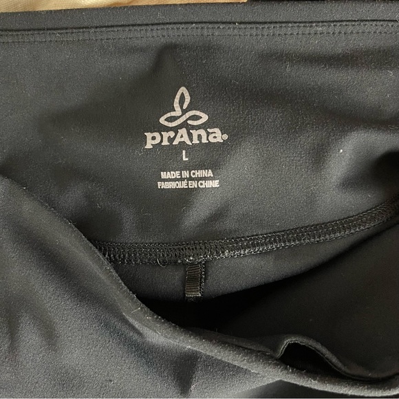 Prana Leggings Solid Black Knit Yoga Workout‎ Cropped Outdoor Buttery Soft - Picture 5 of 7